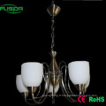 Lustre en verre blanc de style européen Luminaires pendentifs